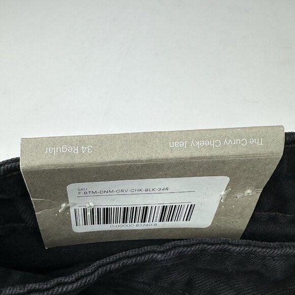 Everlane Women's NWT Black The Curvy Cheeky Hi-Rise Minimalist Jean W34/L28 - Picture 6 of 14